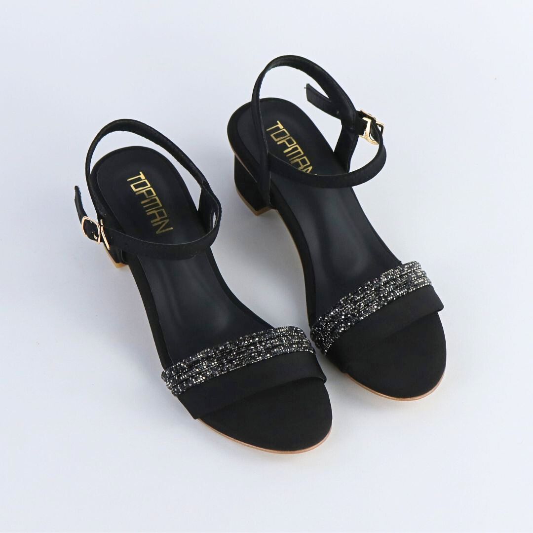 Black Sparkle Heels