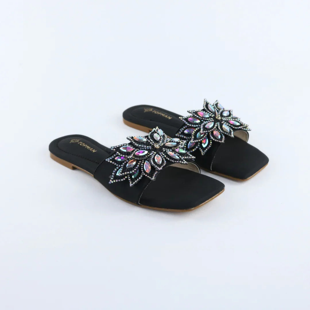 Black Crystal Flower-F015