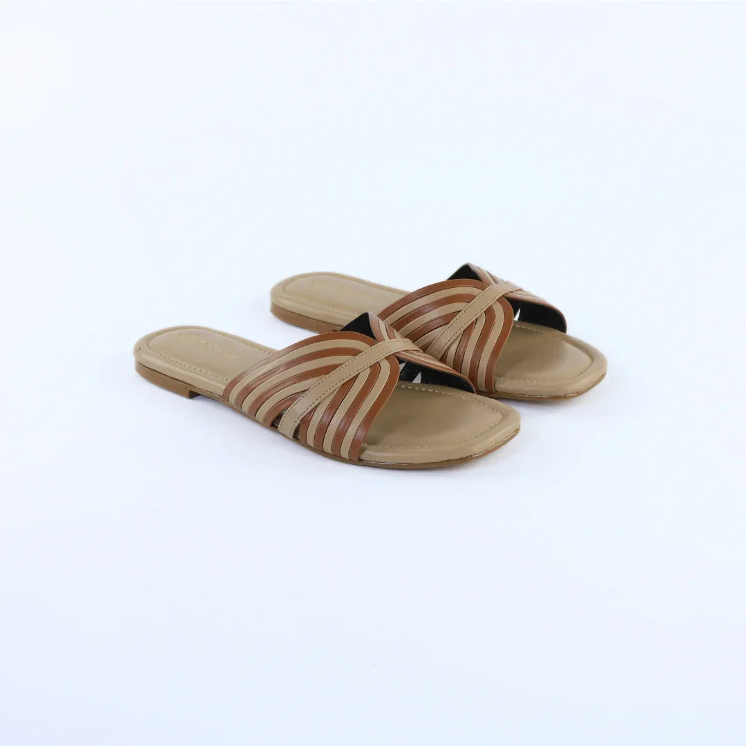 Tan Cross Strap-F003