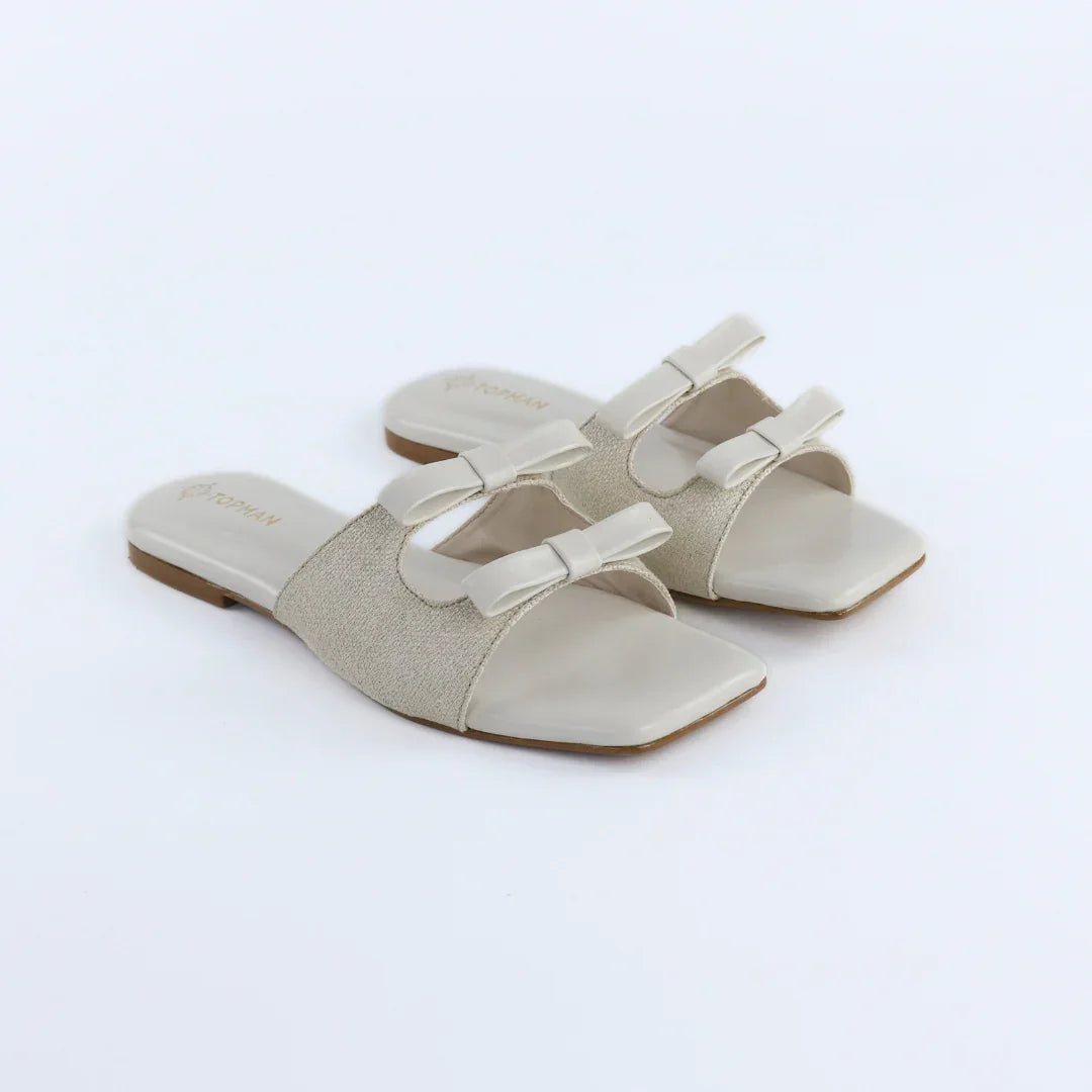 White Dual Strap Slip-On-F008