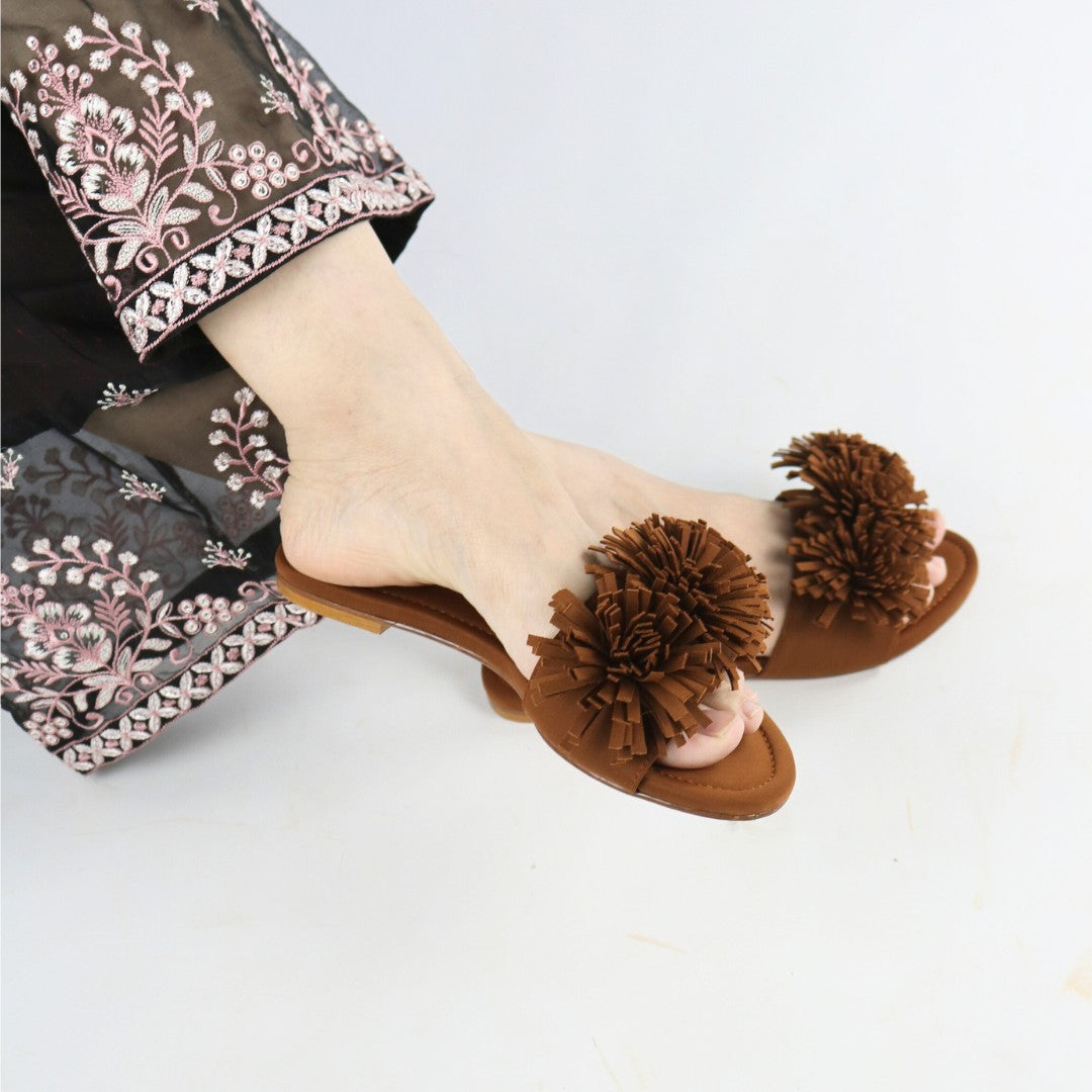 Brown Teal Flats