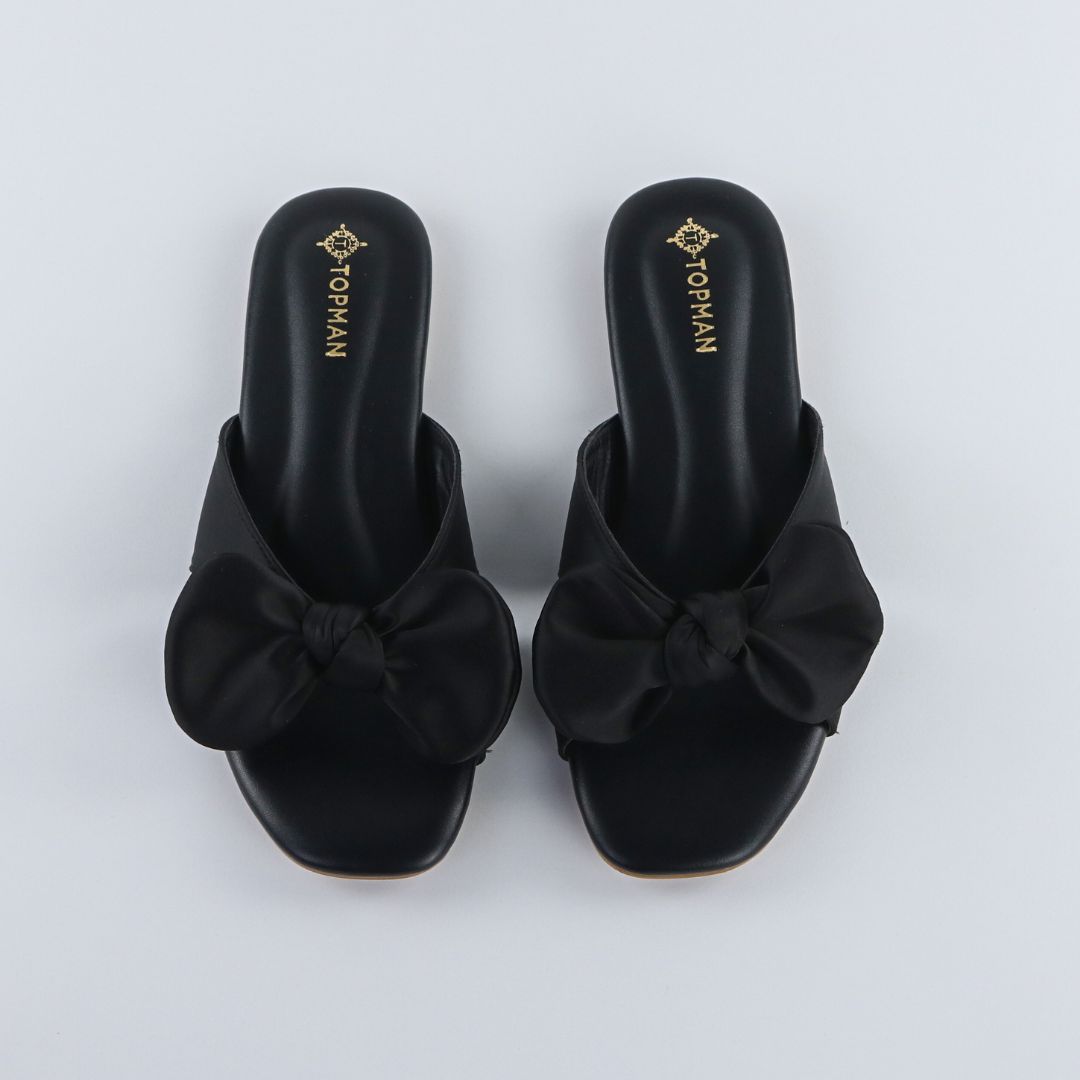 Black Satin Bow