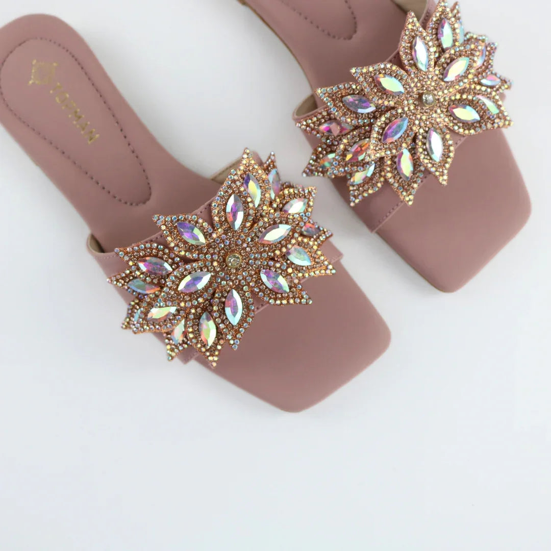 Pink Crystal Flower-F014