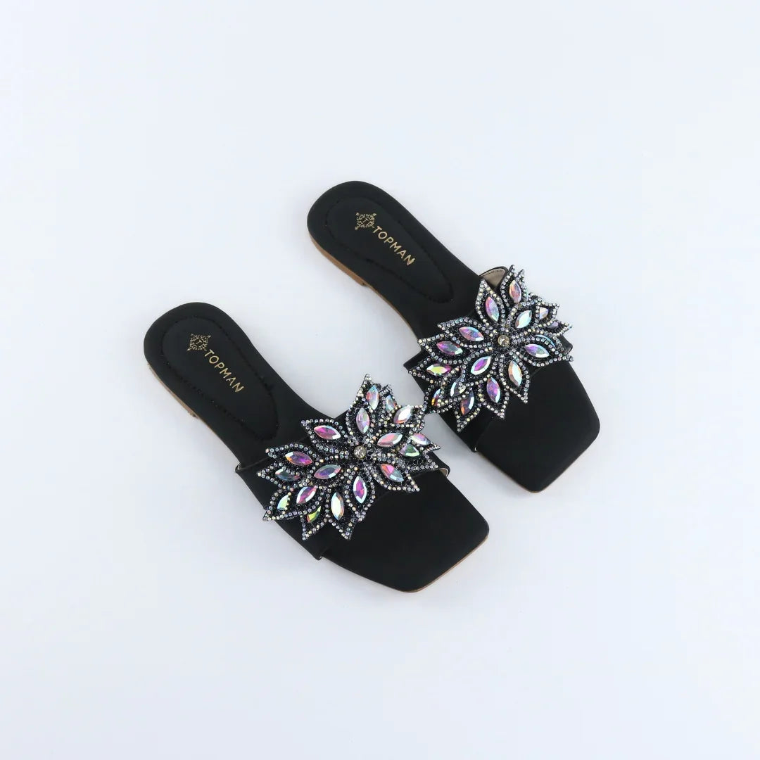 Black Crystal Flower-F015