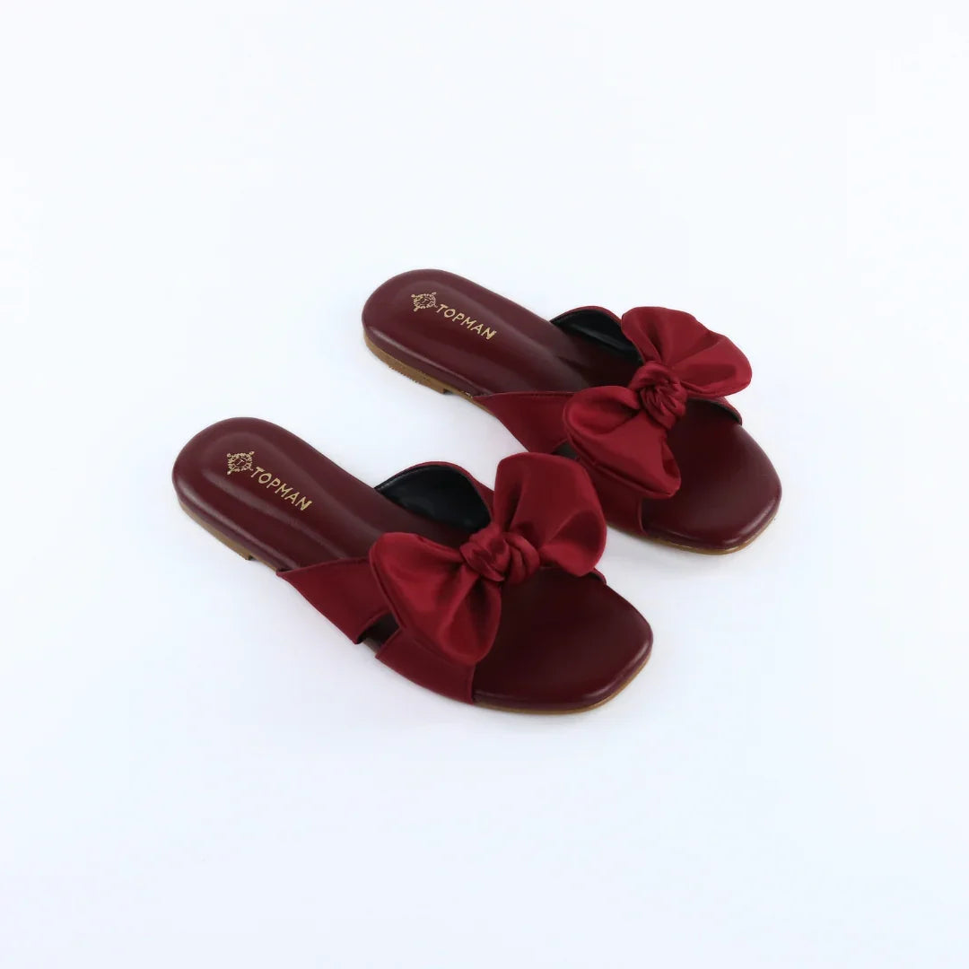 Red Satin Bow-F002