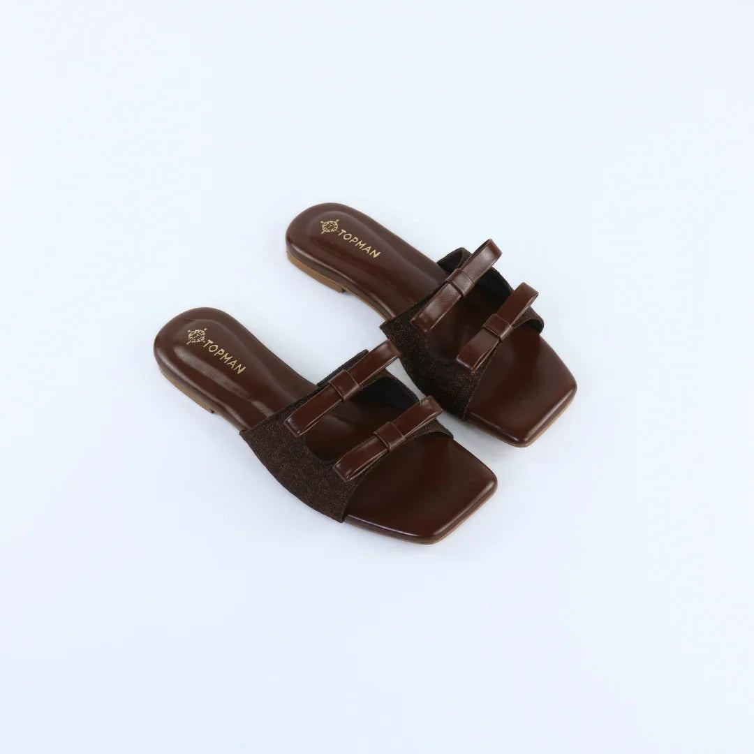 Brown Dual Strap Slip-On-F007