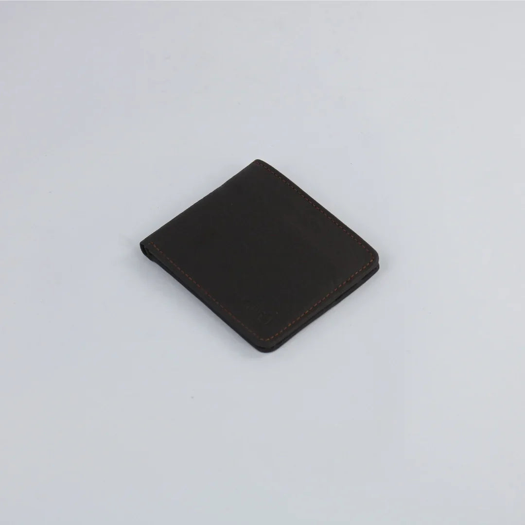 Dark Brown Leather Wallet-W017