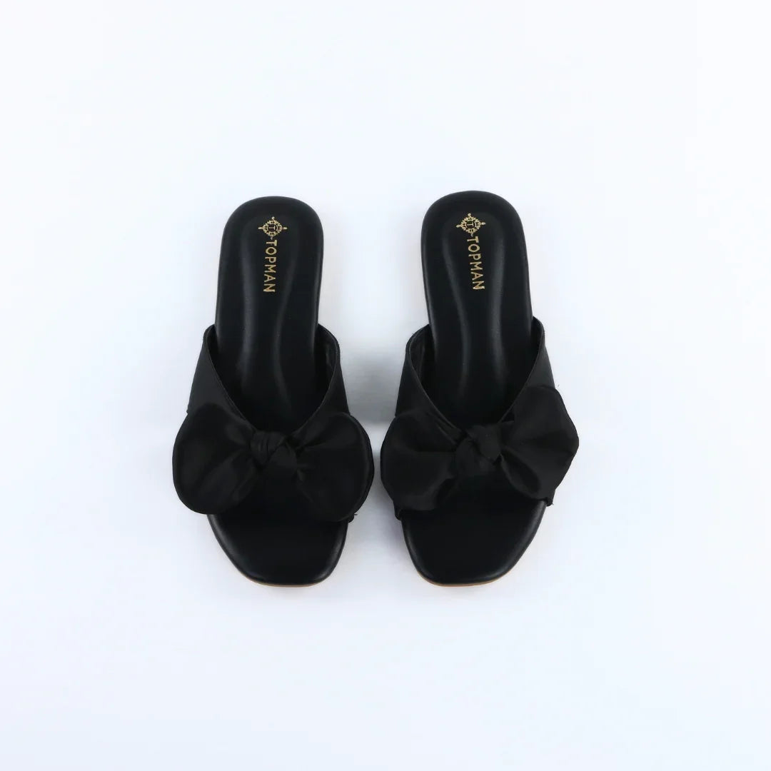Black Satin Bow-F001