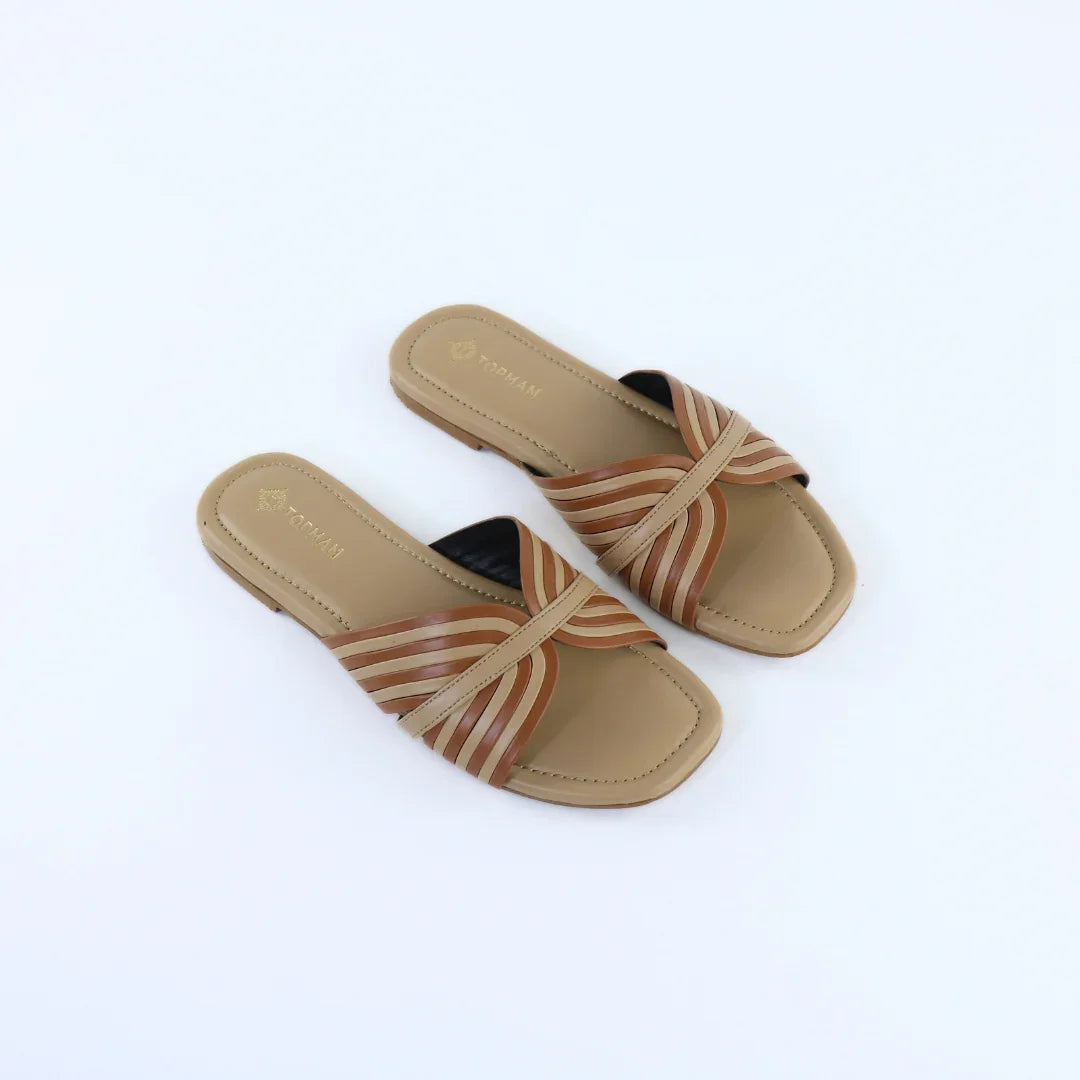 Tan Cross Strap-F003