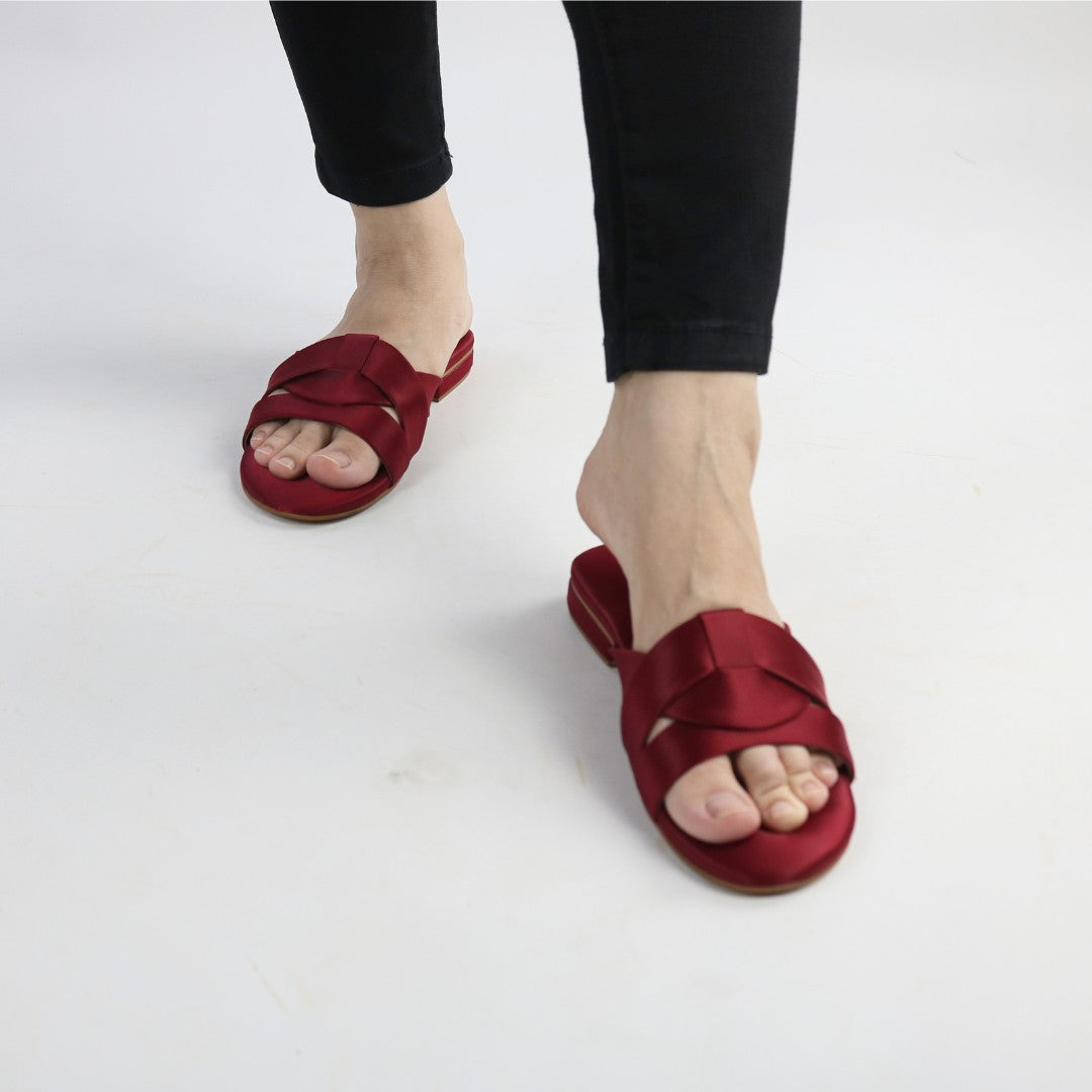 Red Charm Flats
