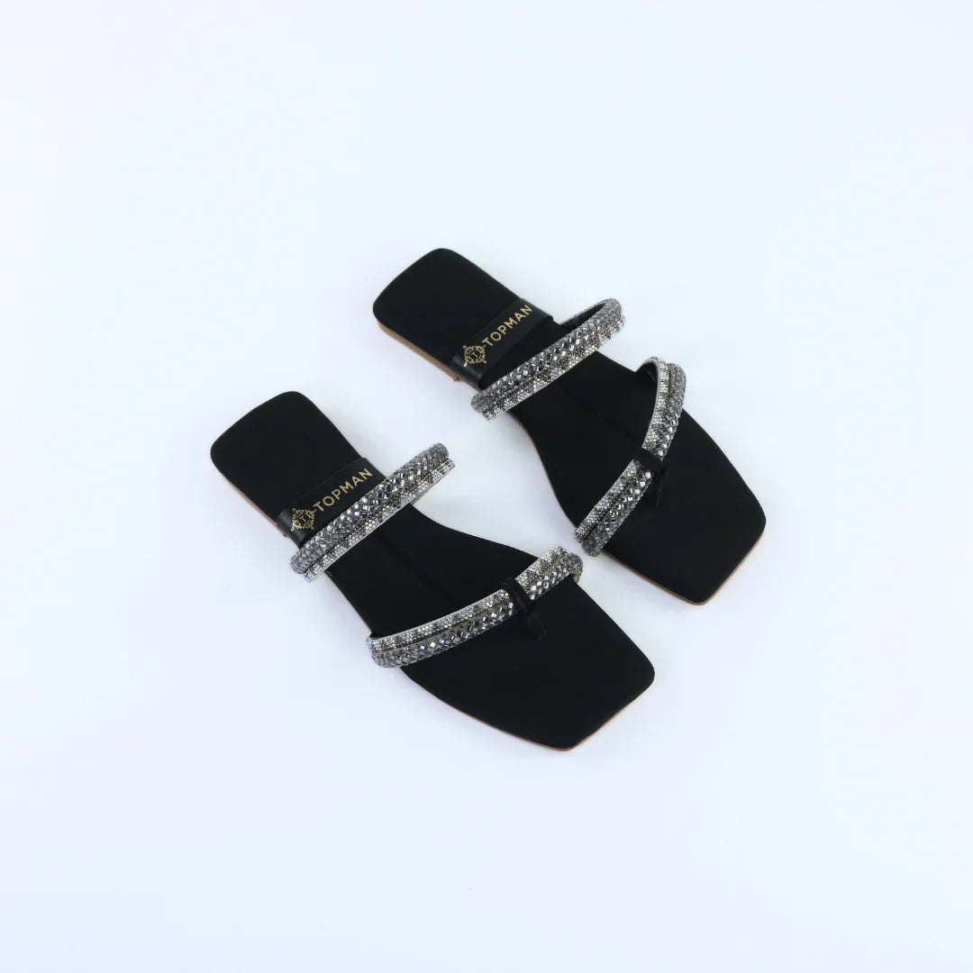 Black Sparkling Strap-F006