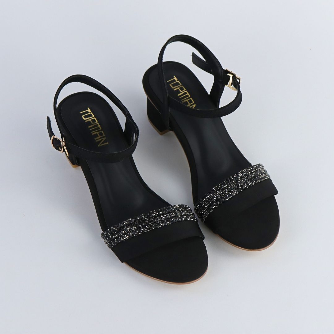 Black Sparkle Heels