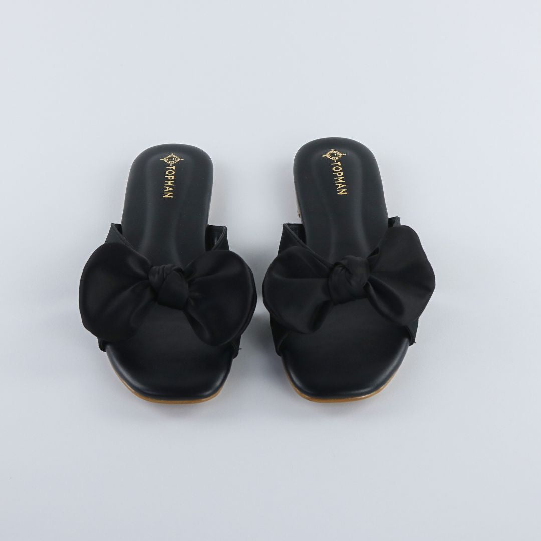 Black Satin Bow