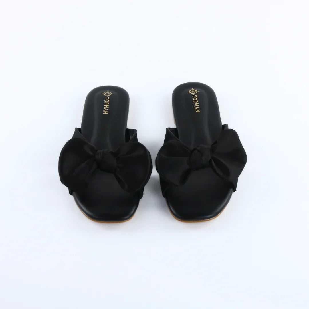 Black Satin Bow-F001