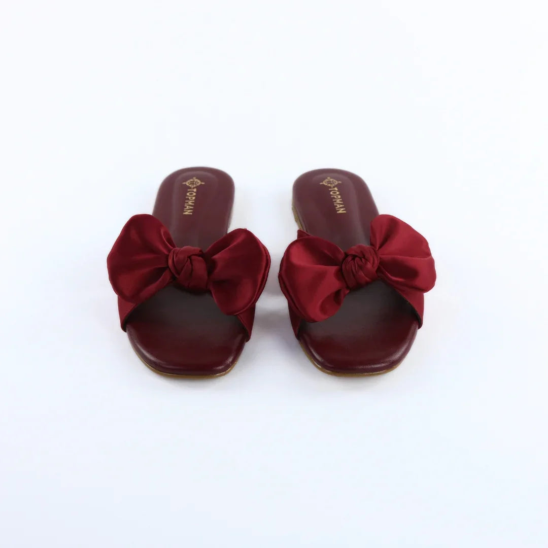 Red Satin Bow-F002