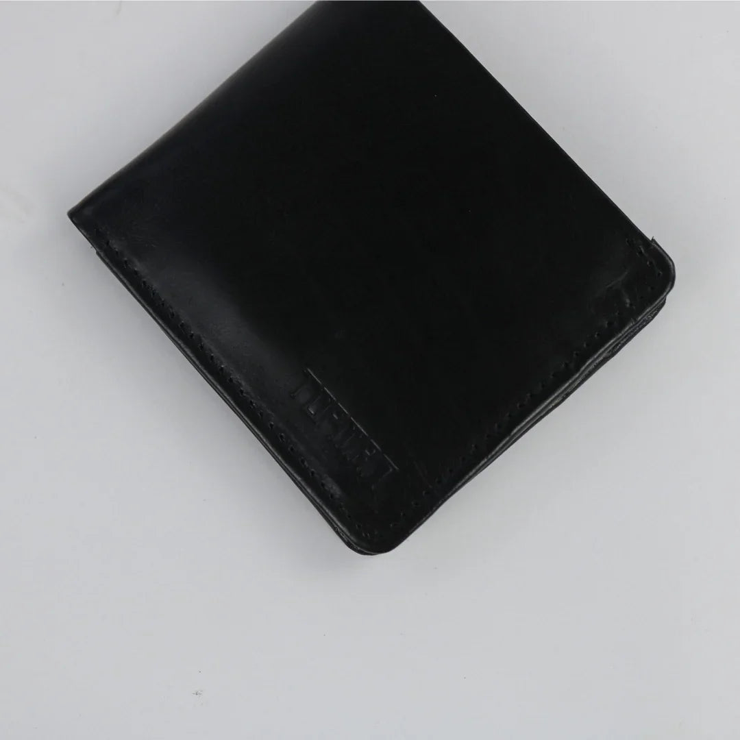 Black Leather Wallet-W002
