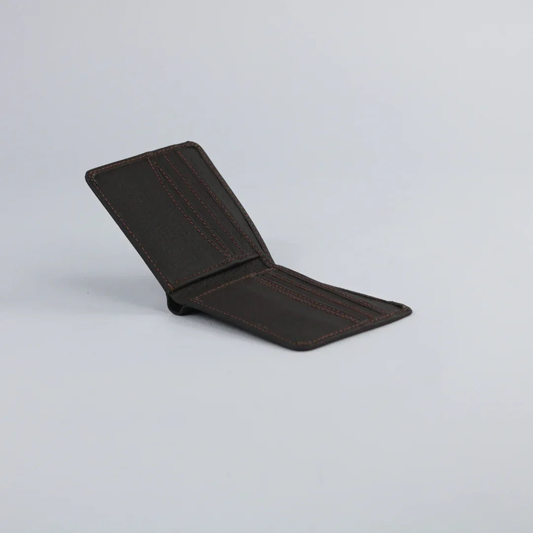 Dark Brown Leather Wallet-W017