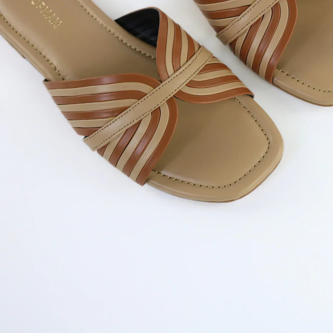 Tan Cross Strap-F003