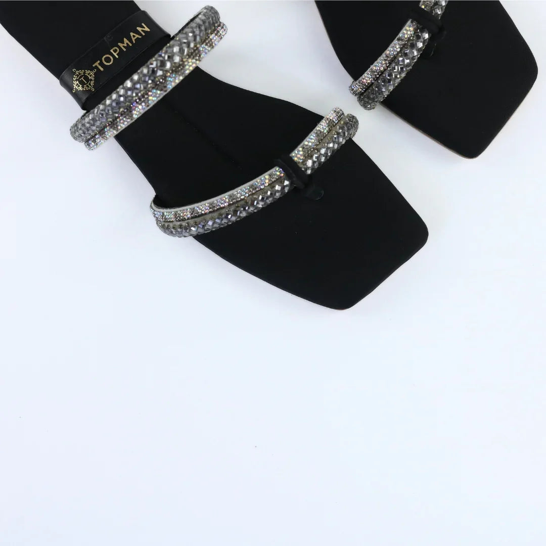 Black Sparkling Strap-F006