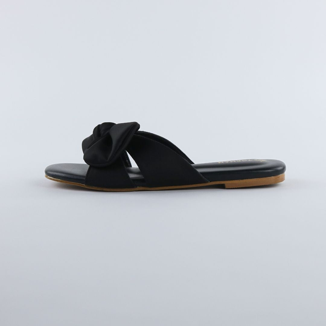 Black Satin Bow