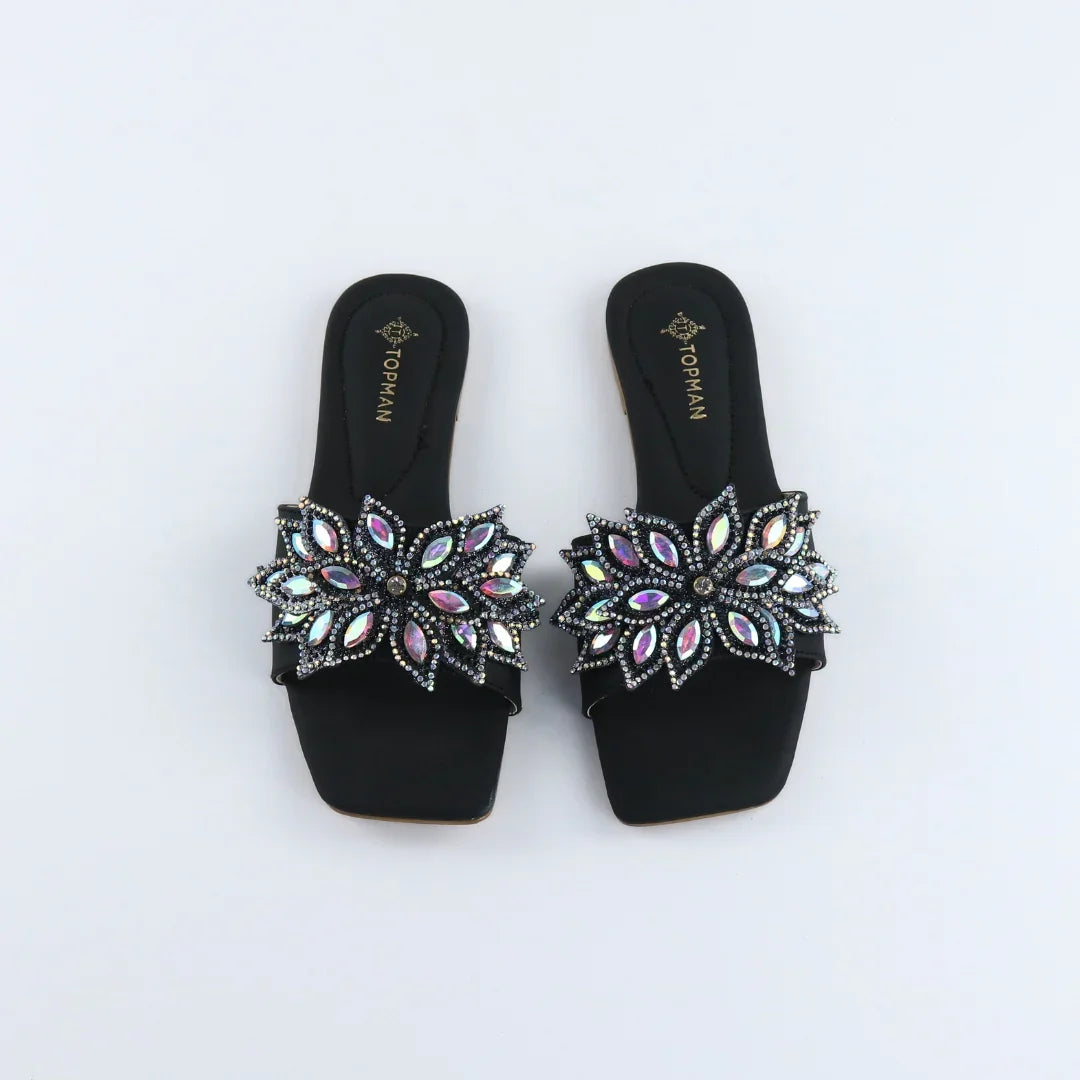 Black Crystal Flower-F015