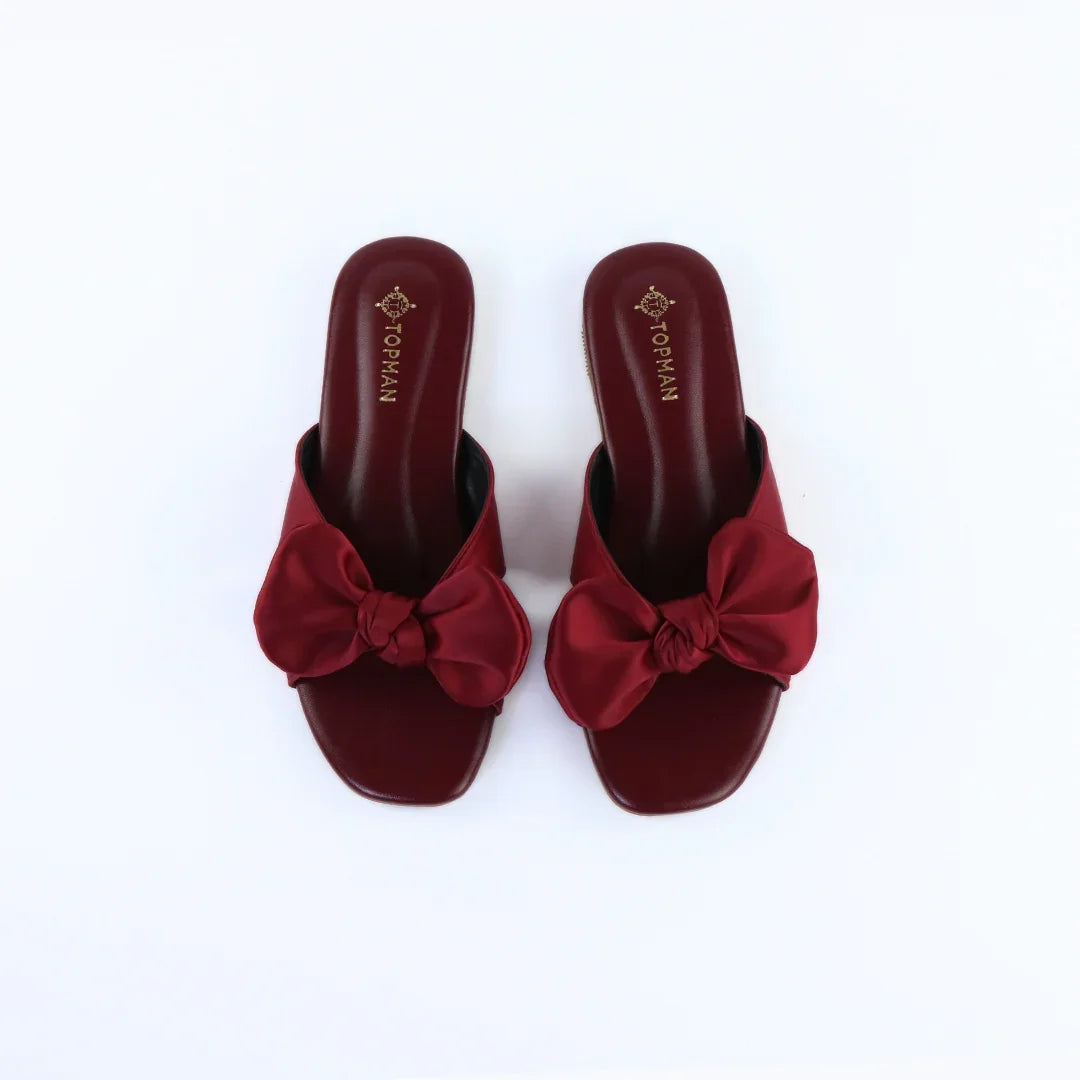 Red Satin Bow-F002