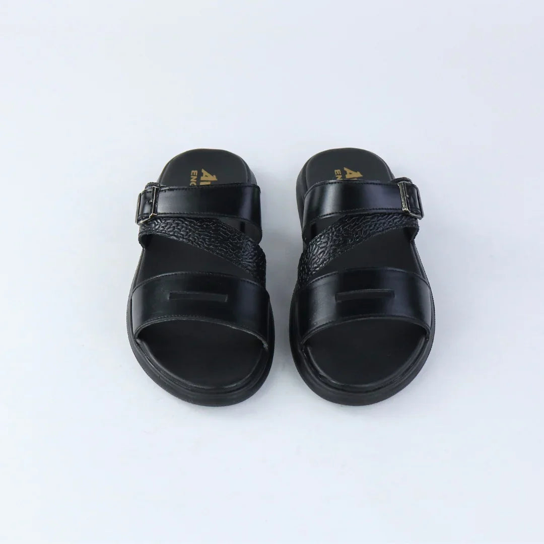 Black Slip-On Slippers for Kids-BT-002