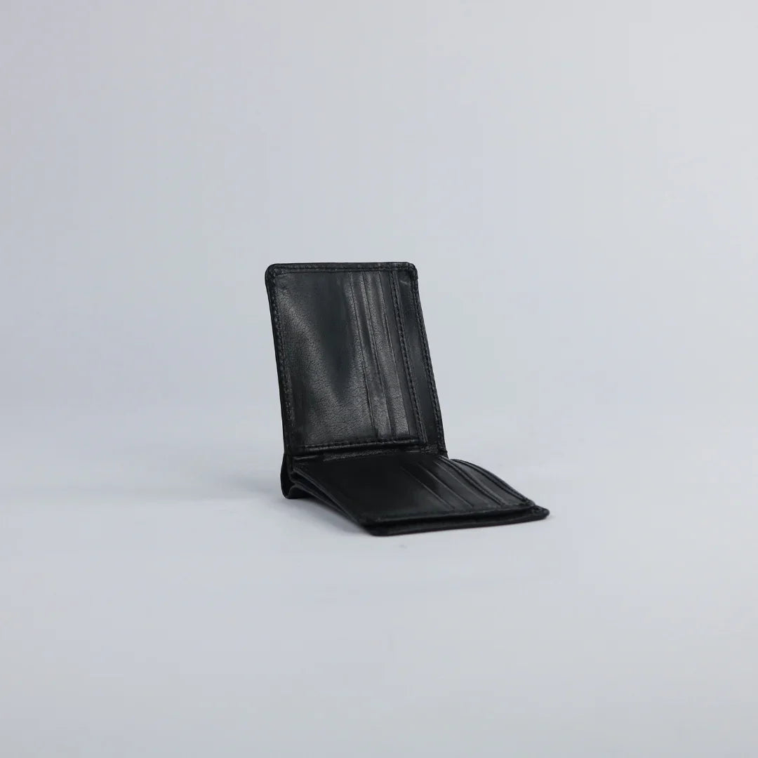Black Leather Wallet-W004