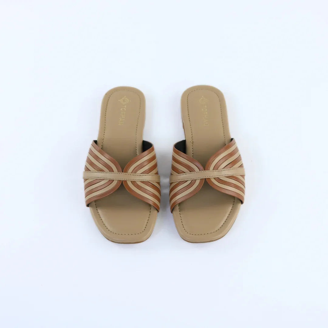 Tan Cross Strap-F003