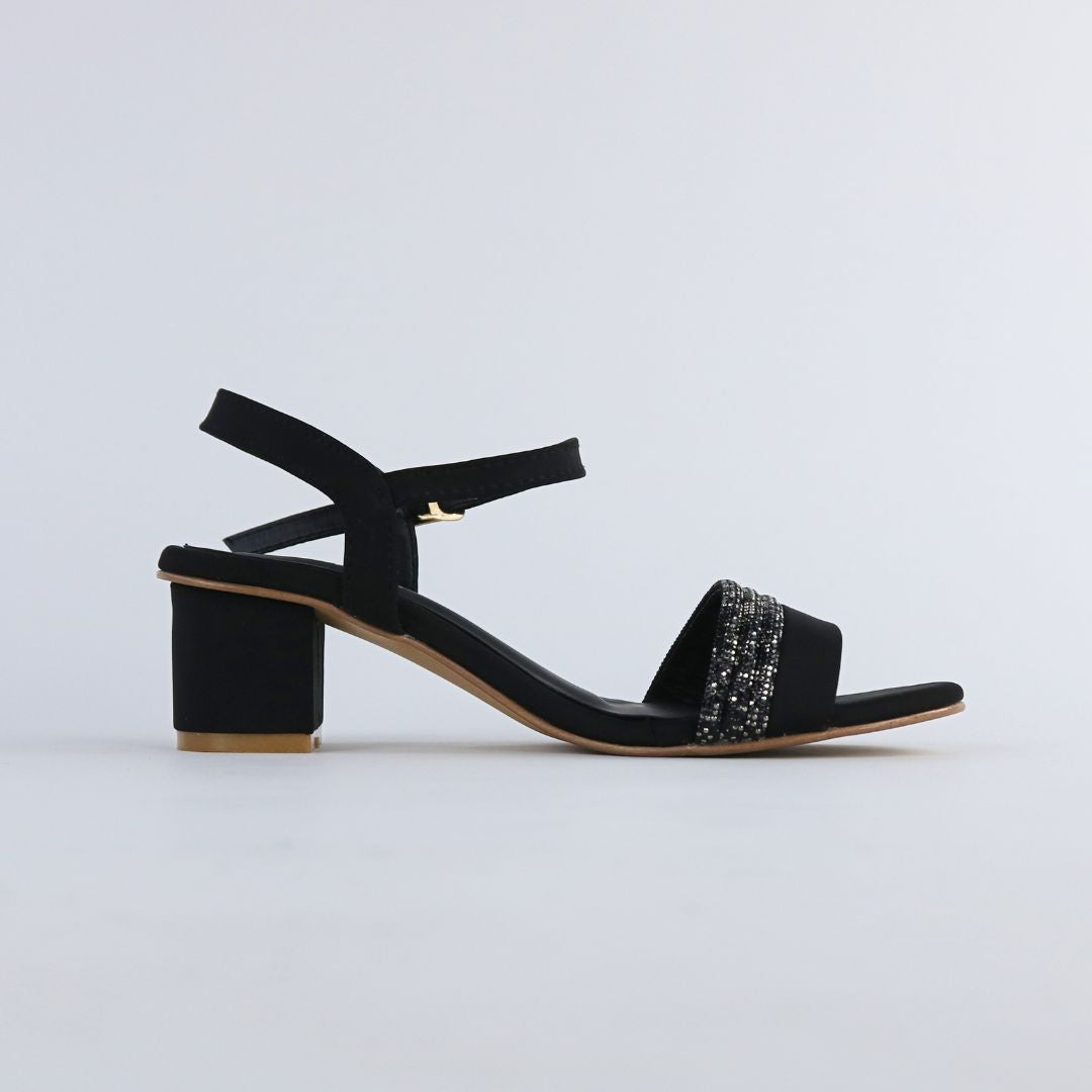 Black Sparkle Heels