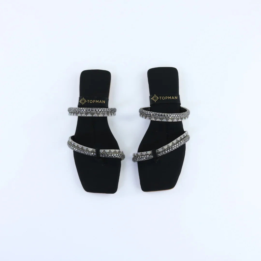Black Sparkling Strap-F006