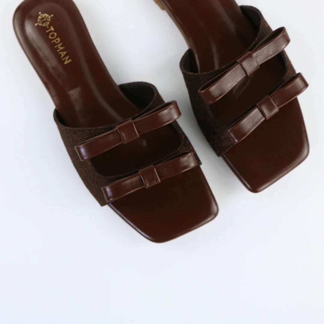 Brown Dual Strap Slip-On-F007