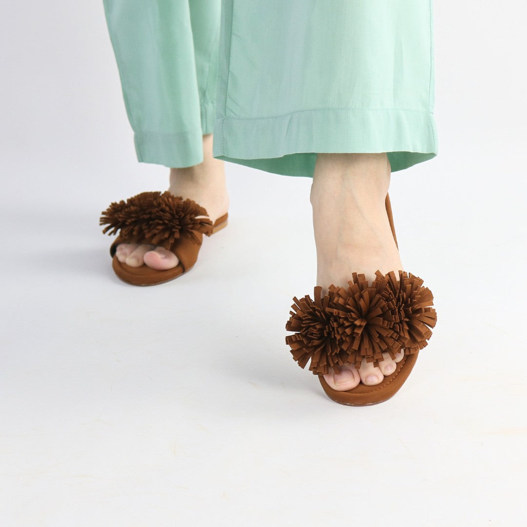 Brown Teal Flats