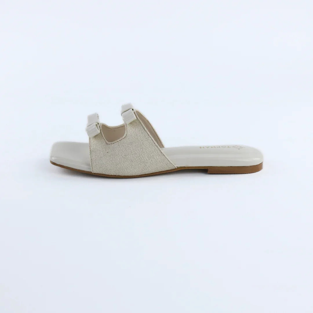 White Dual Strap Slip-On-F008