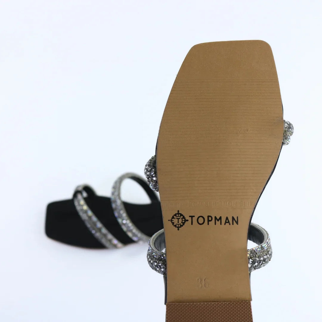 Black Sparkling Strap-F006