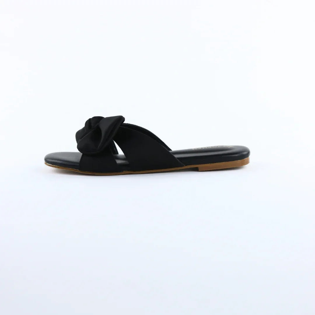 Black Satin Bow-F001