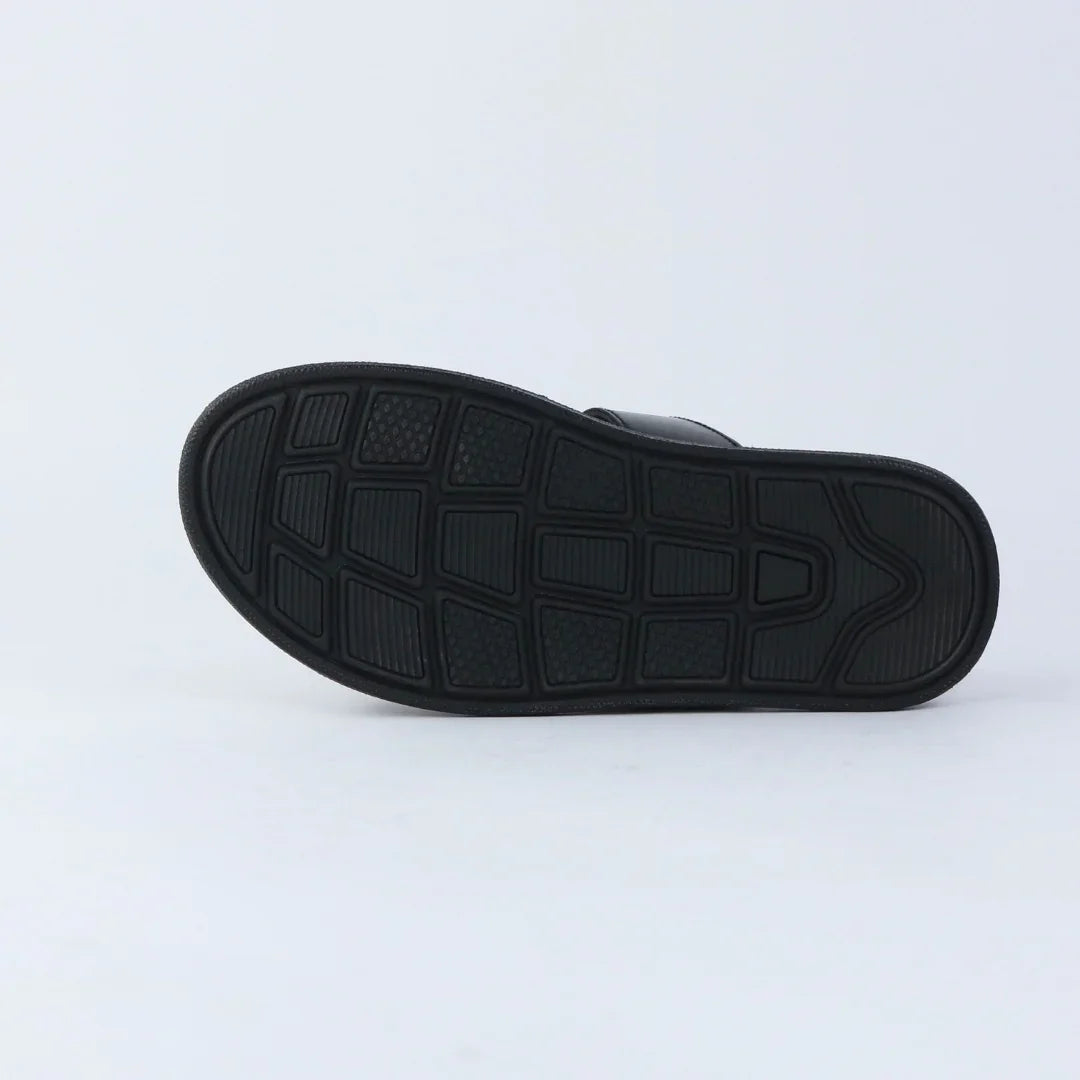 Black Slip-On Slippers for Kids-BT-002
