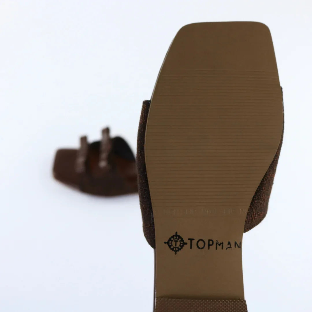 Brown Dual Strap Slip-On-F007