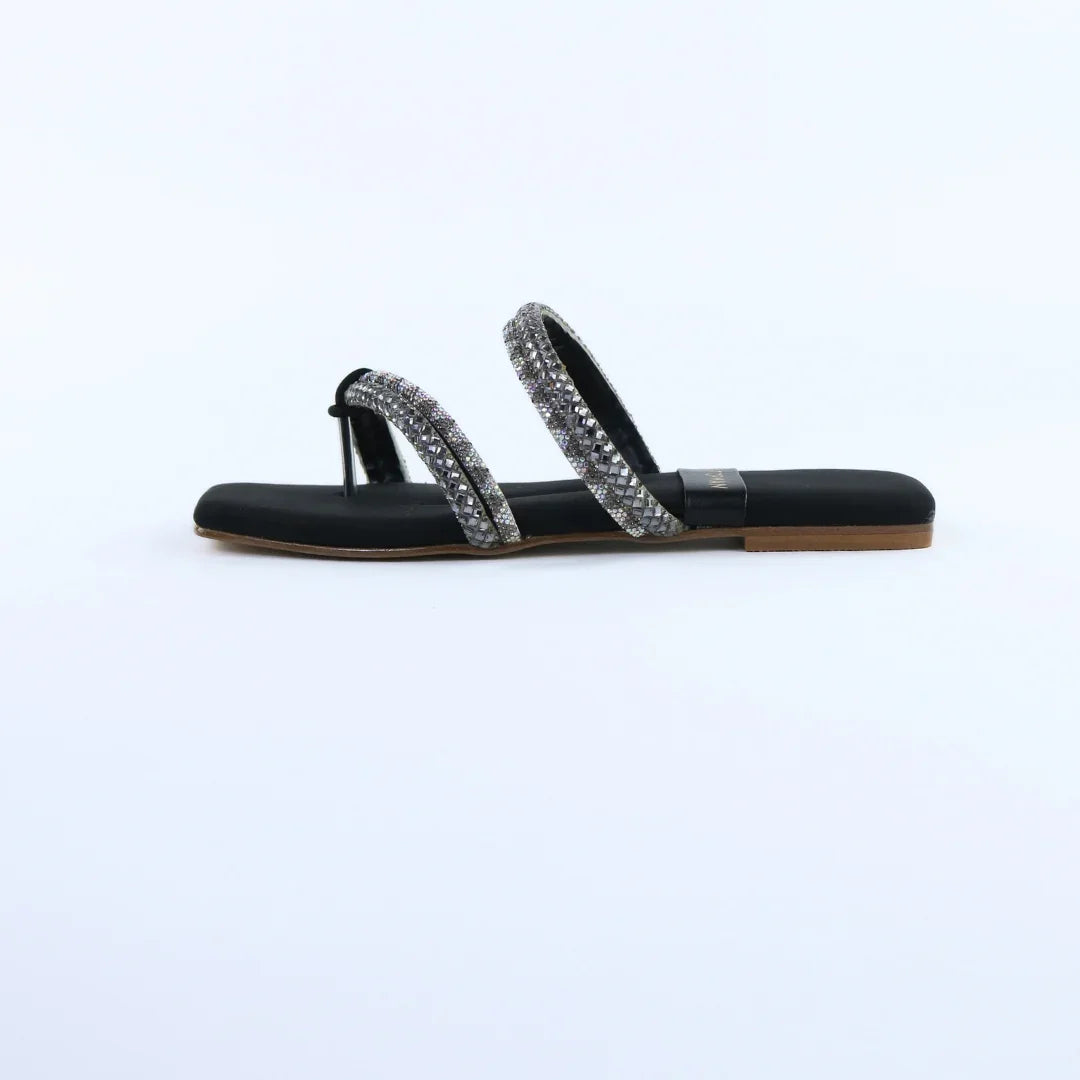 Black Sparkling Strap-F006