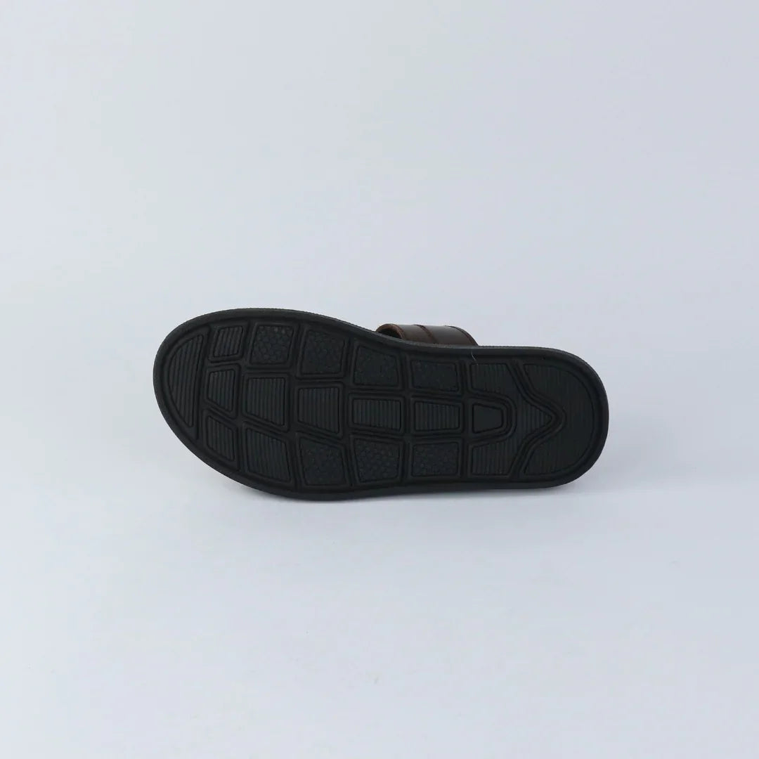 Kids Cross Strap Mustard Slippers-BT-003