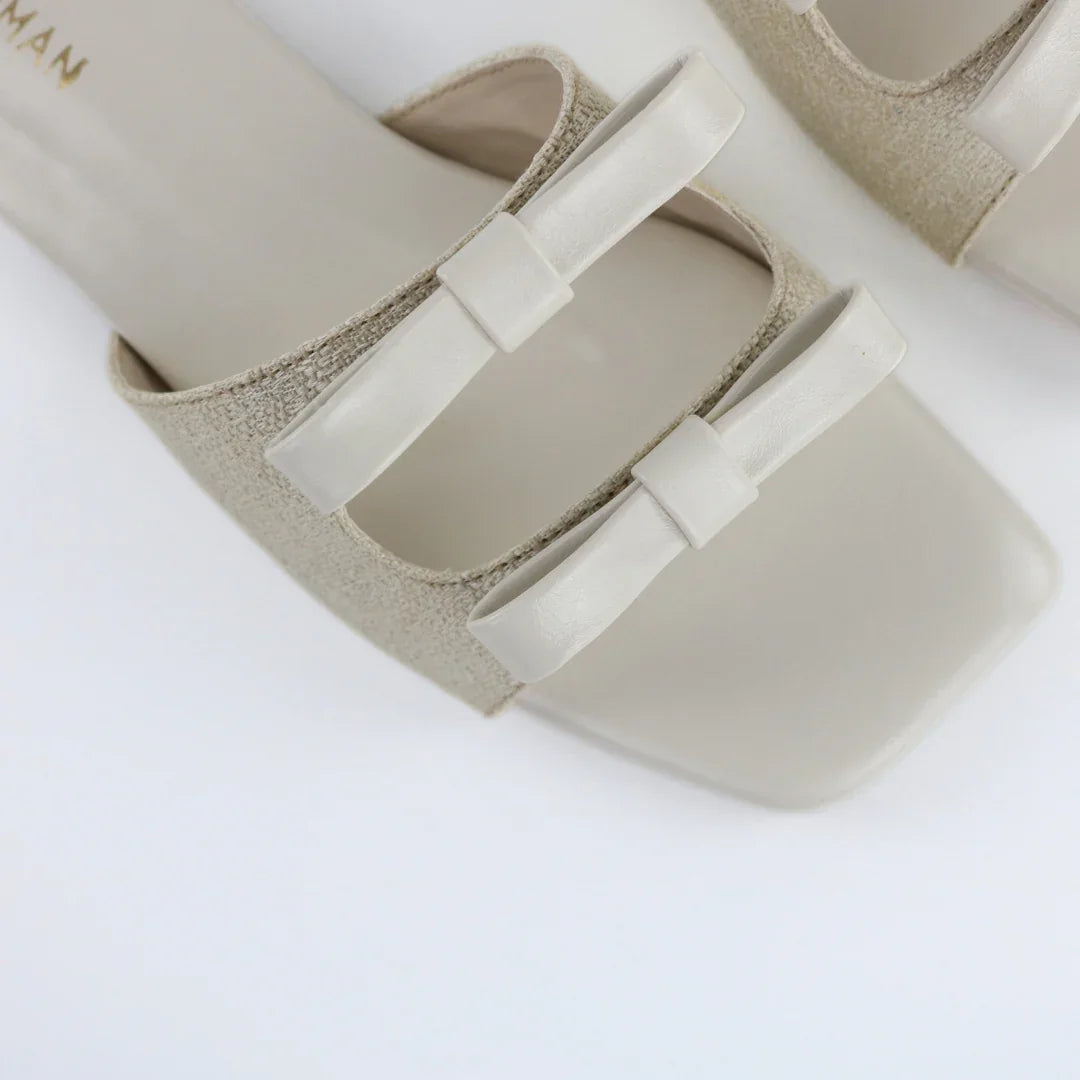 White Dual Strap Slip-On-F008