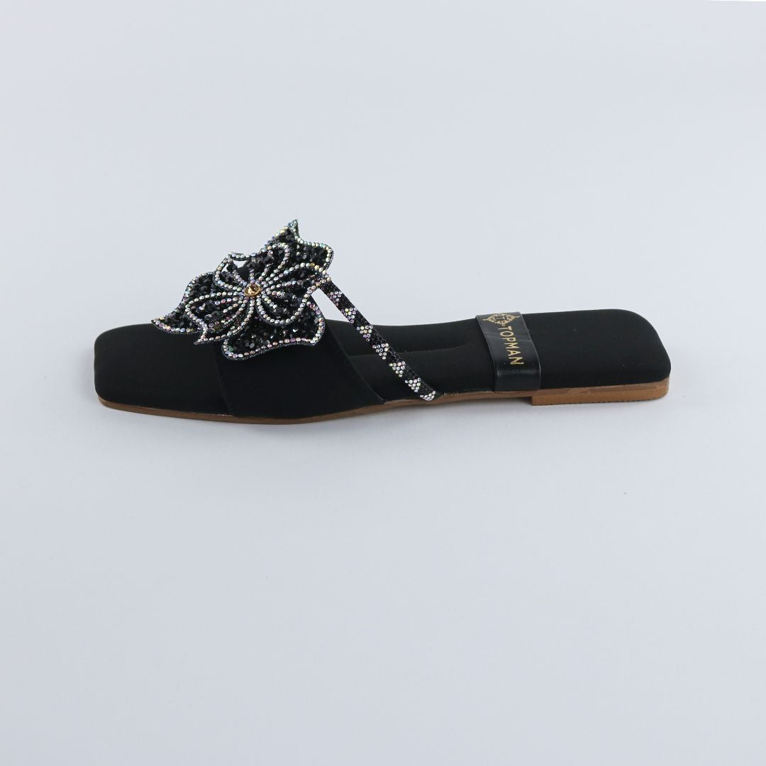 Black Beaded Crystal