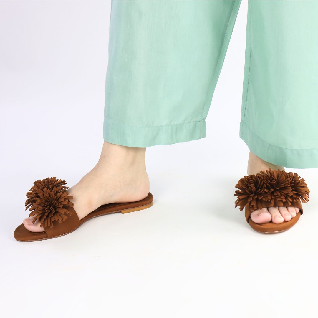 Brown Teal Flats