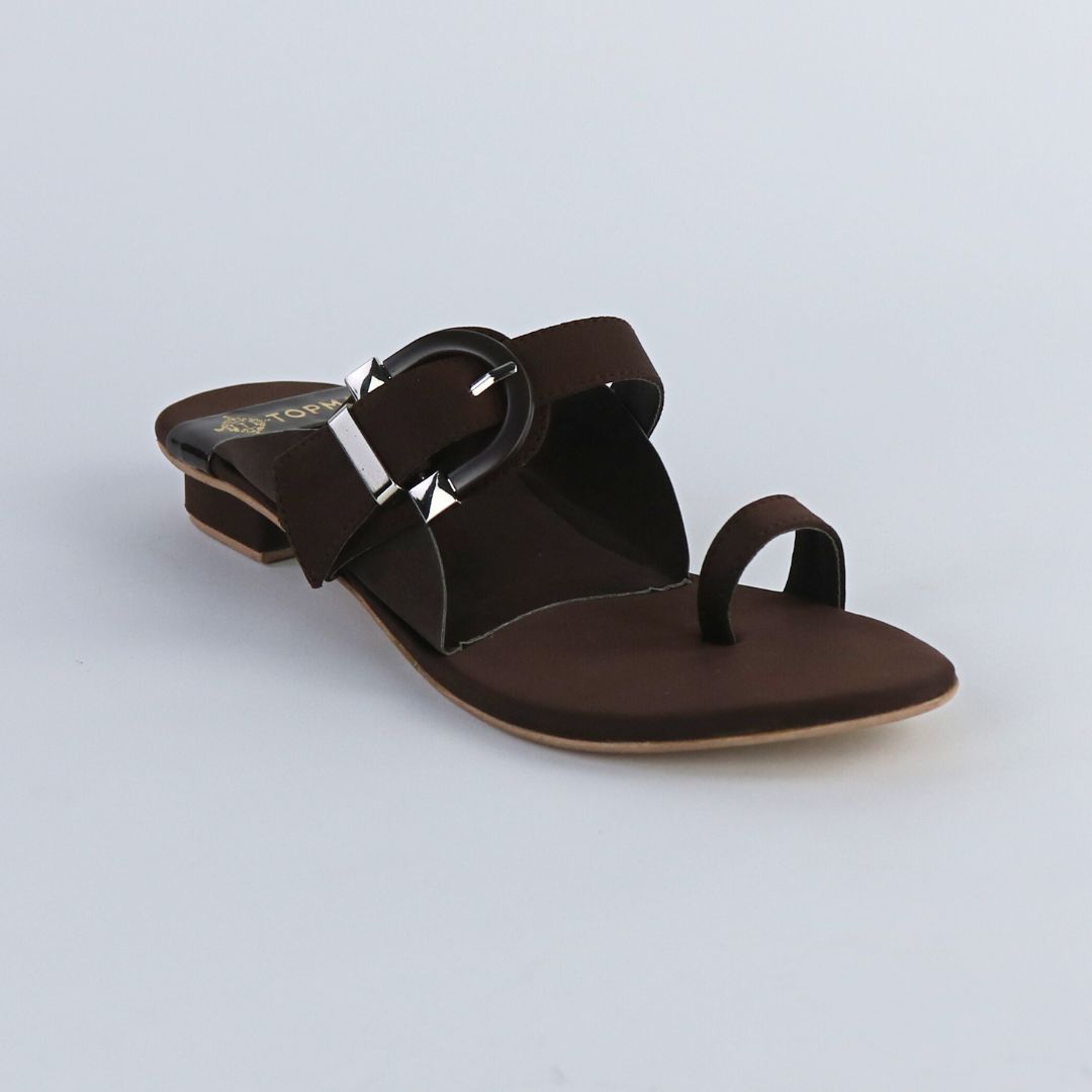 Buckle Brown Flats