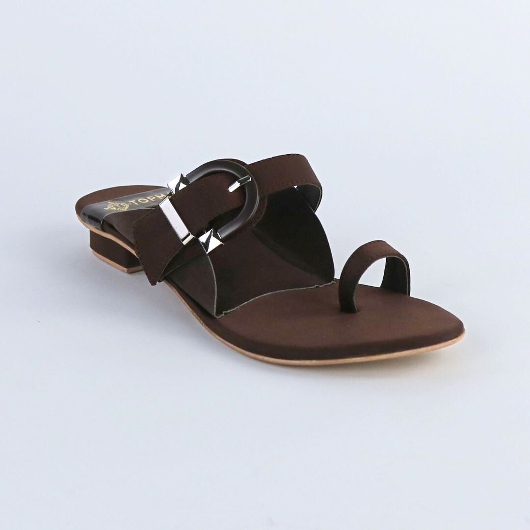 Buckle Brown Flats