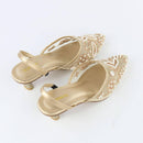 Embroidered Pearl Heels