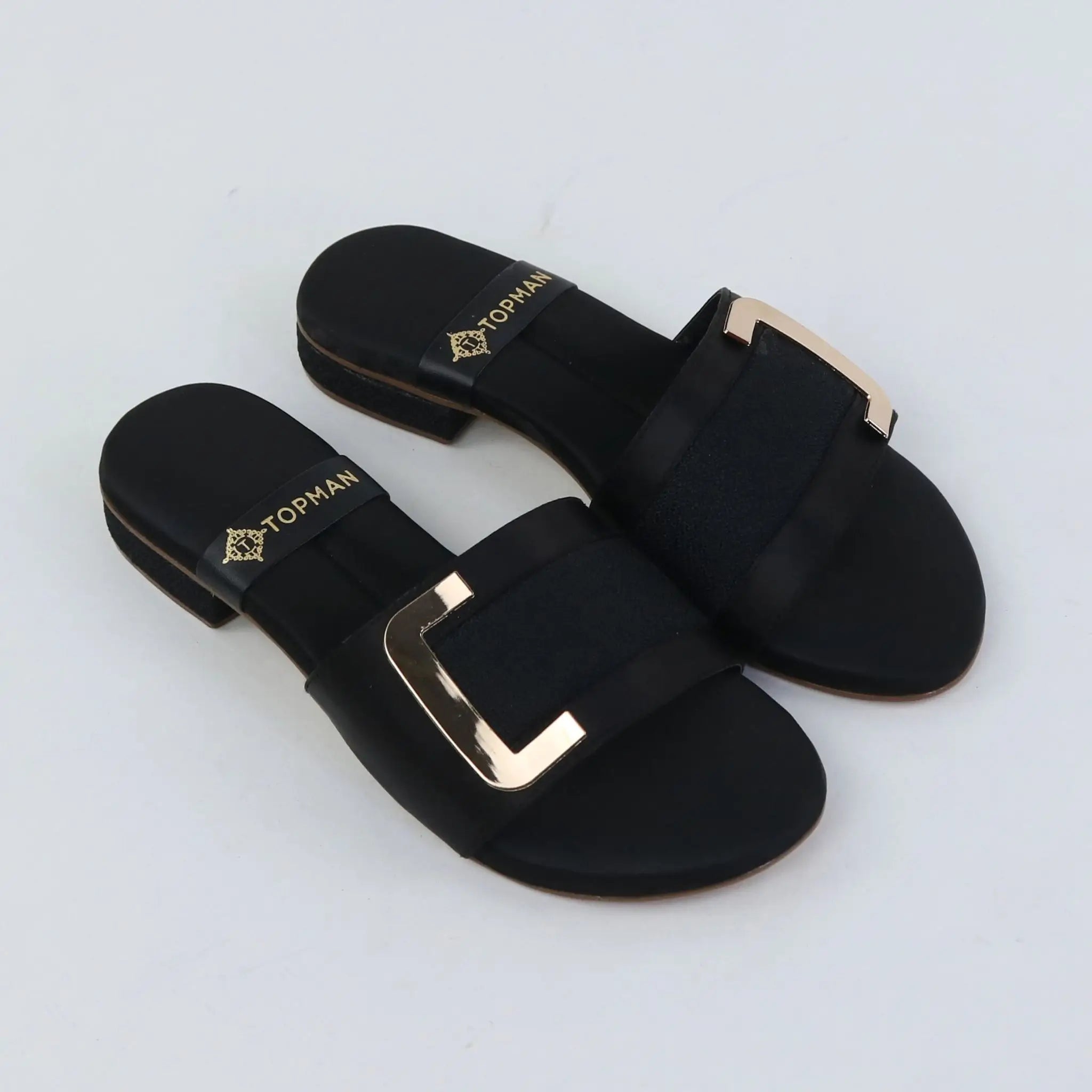 Velora Charm Flats – Black