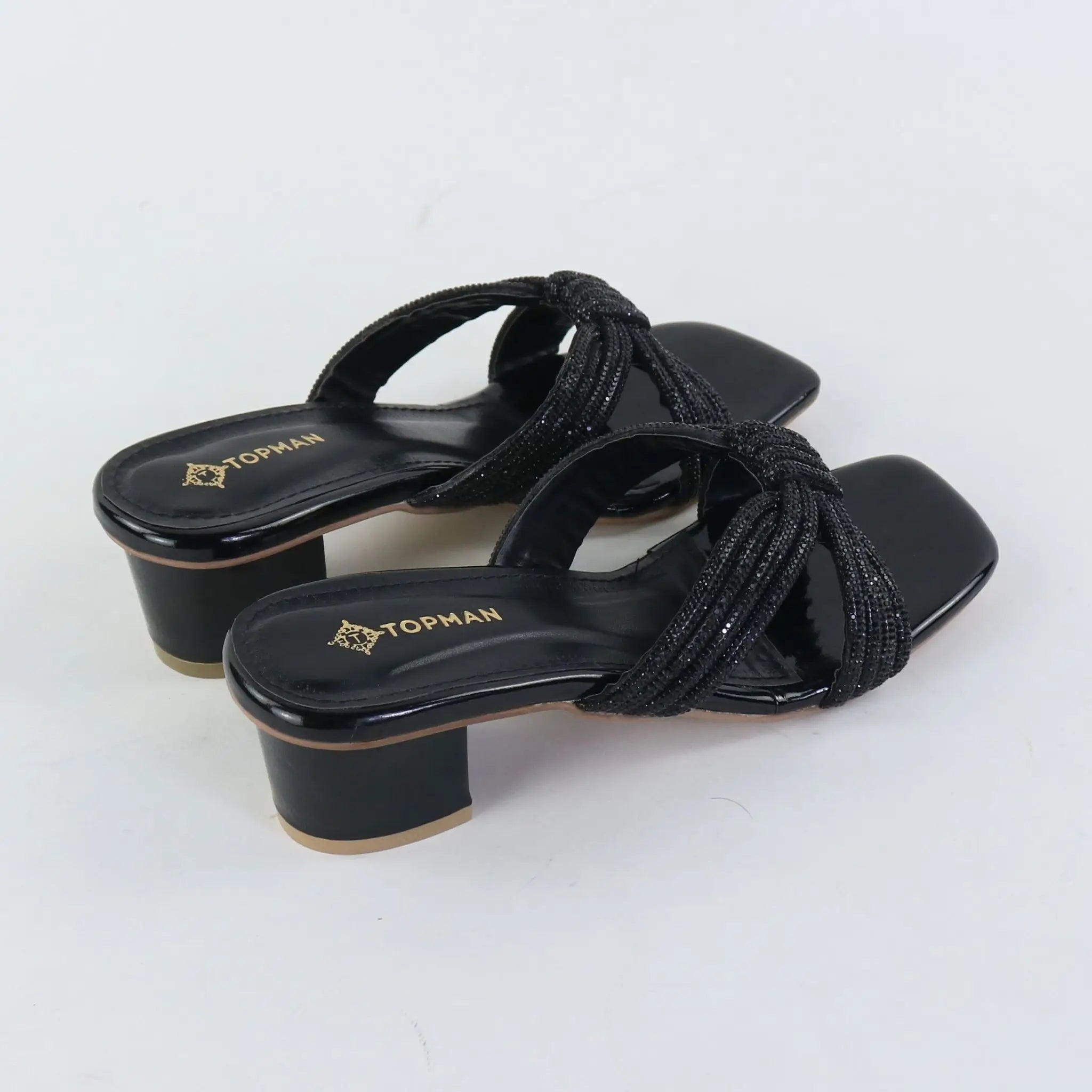 Royal Weave Heels – Black