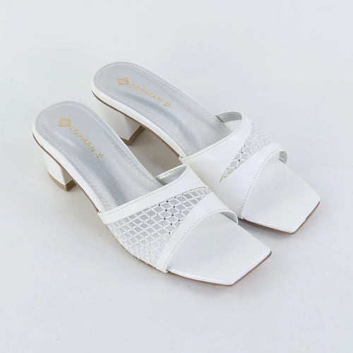 Crystal Glow Heels – White