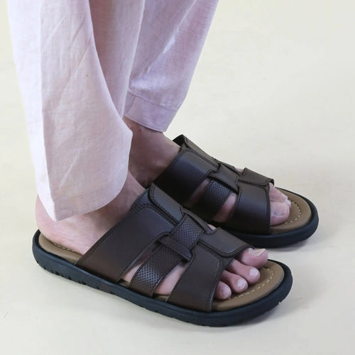 Topman Cross Slippers – Brown